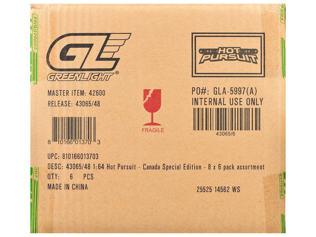 "Hot Pursuit - Canada Special Edition" Set of 6 Police Cars 1/64 Diecast Model Cars by Greenlight-2