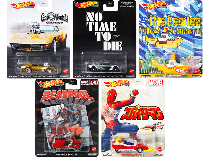 "Retro Entertainment 2021" 5 piece Set Diecast Model Cars by Hot Wheels-0