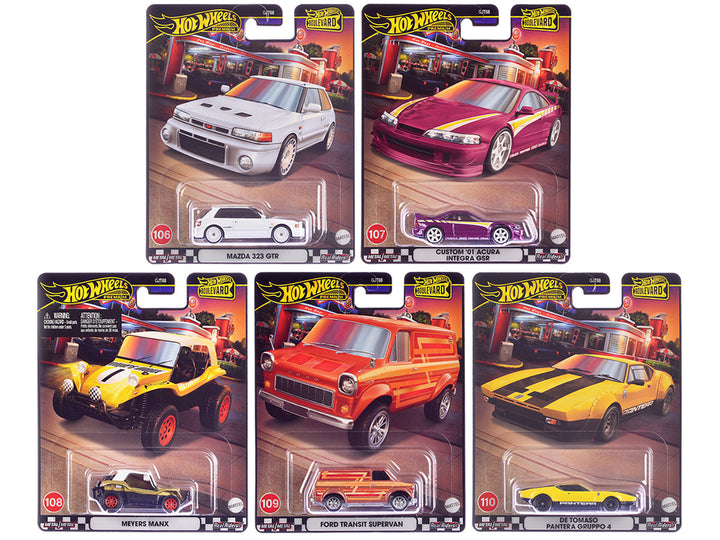 "Boulevard 106-110" 5 piece Set "Premium" 2024 Series Diecast Model Cars by Hot Wheels-0