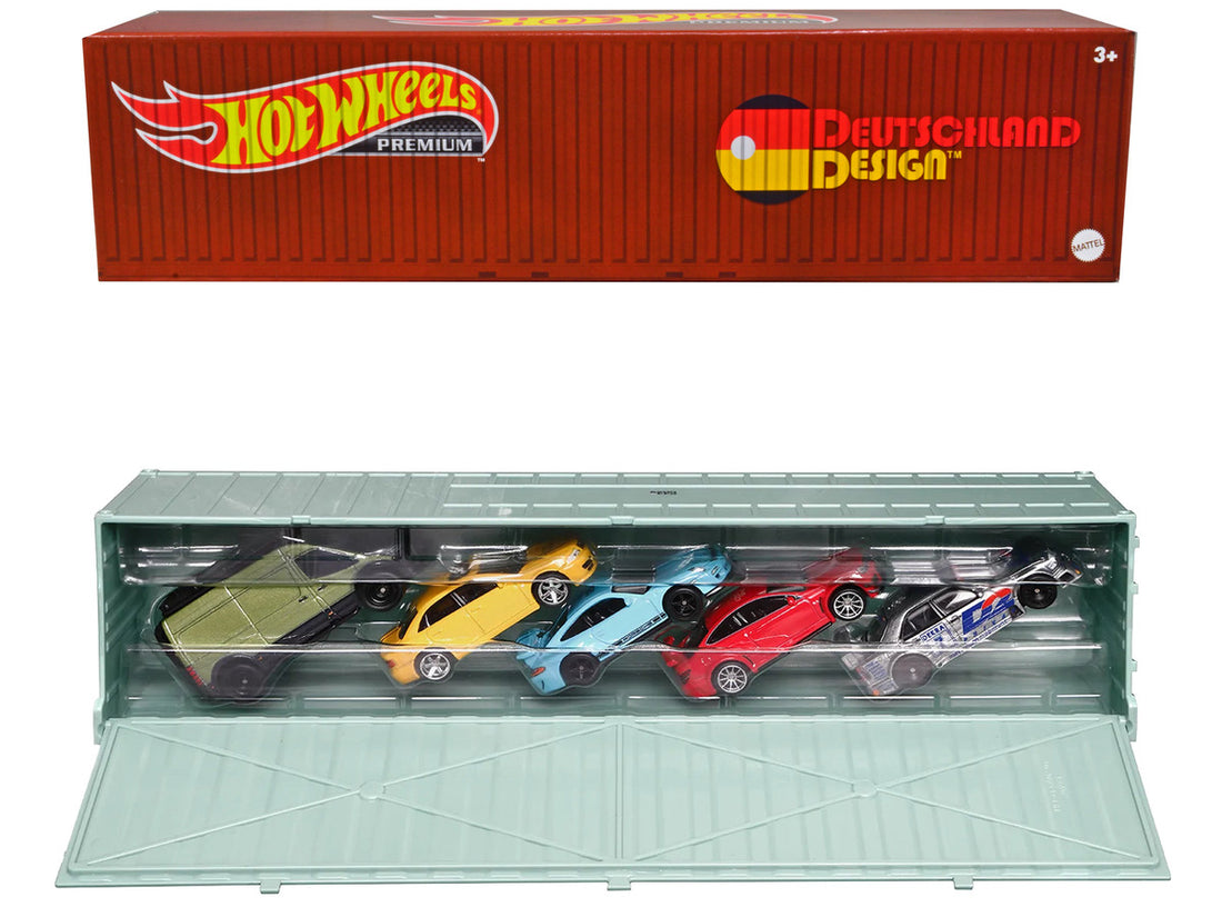 2022 "Deutschland Design" 5 piece Set with Container "Car Culture" Series Diecast Model Cars by Hot Wheels-0