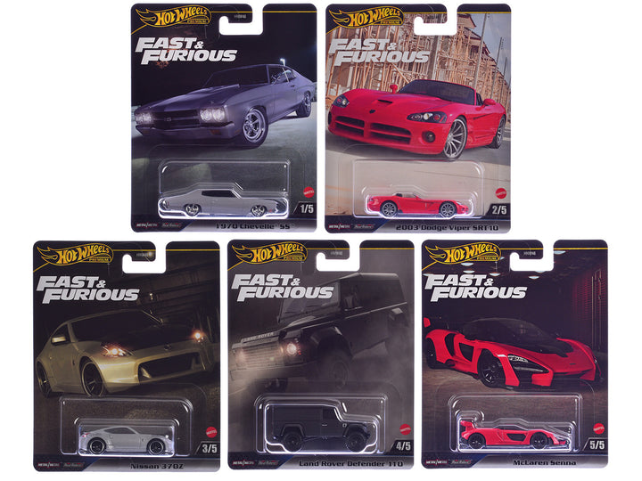 "Fast & Furious" 2024 5 piece Set J Diecast Model Cars by Hot Wheels-0