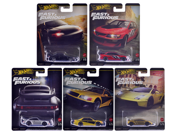 "Fast & Furious" 2025 5 piece Set M Diecast Model Cars by Hot Wheels-0