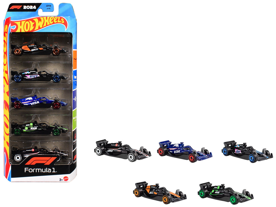 2024 Formula 1 World Championship 5 piece Set Diecast Model Cars by Hot Wheels-0