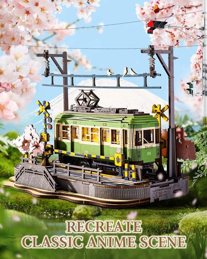 Robotime Sakura Journey Tram 3D Wooden Puzzles