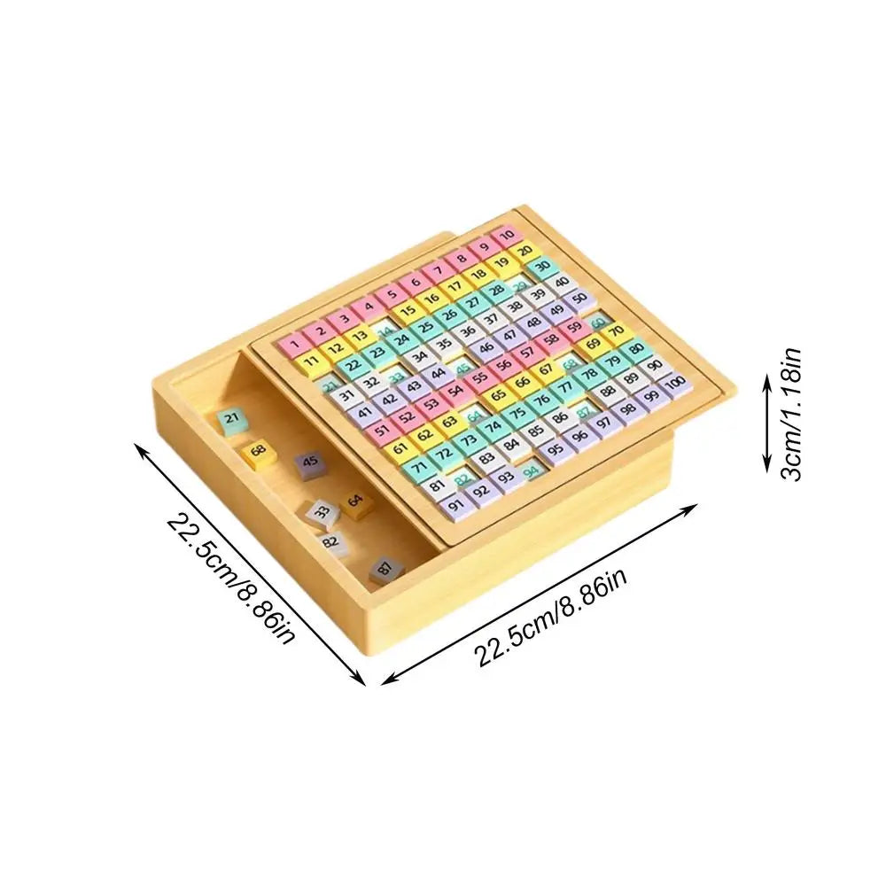 Wooden Sudoku Puzzles Board Game with Drawer 1-100