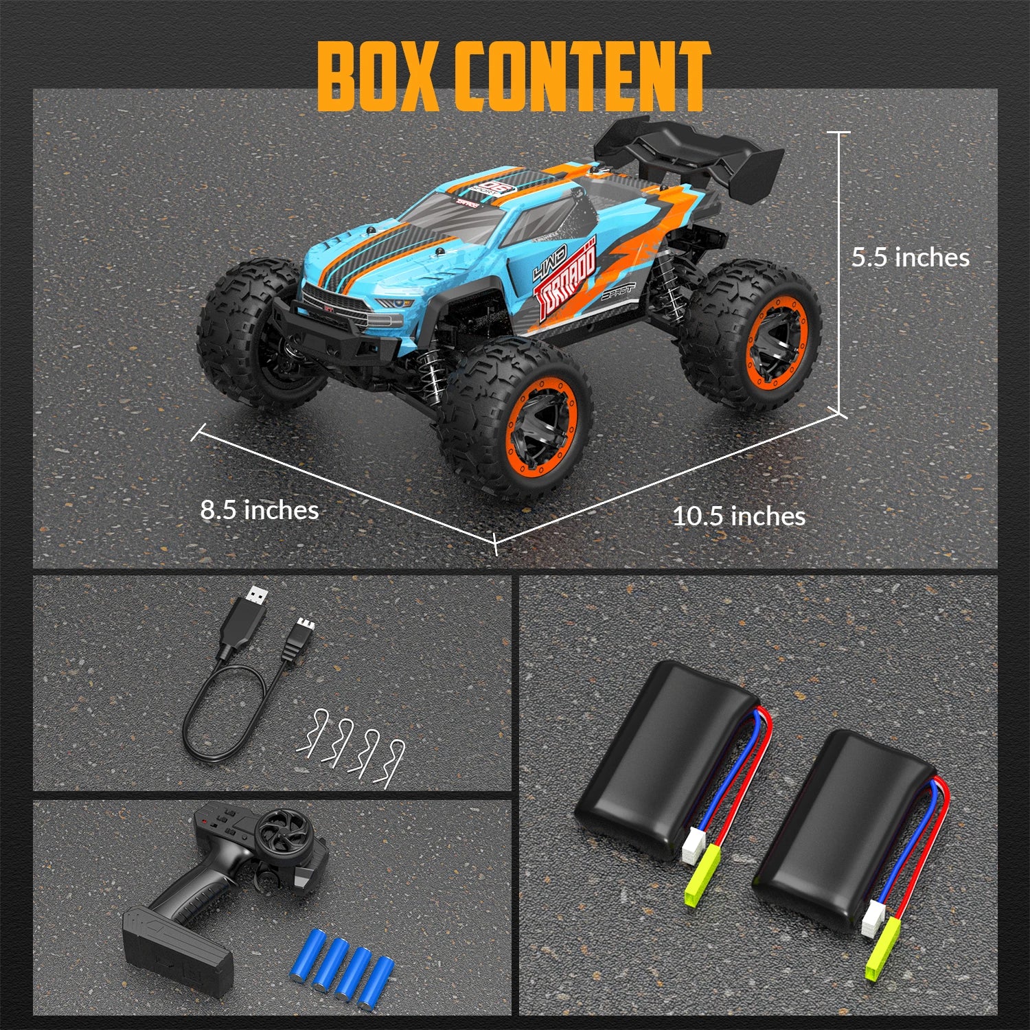 RACENT RC Truck Terrain RC Car Remote Control Cars