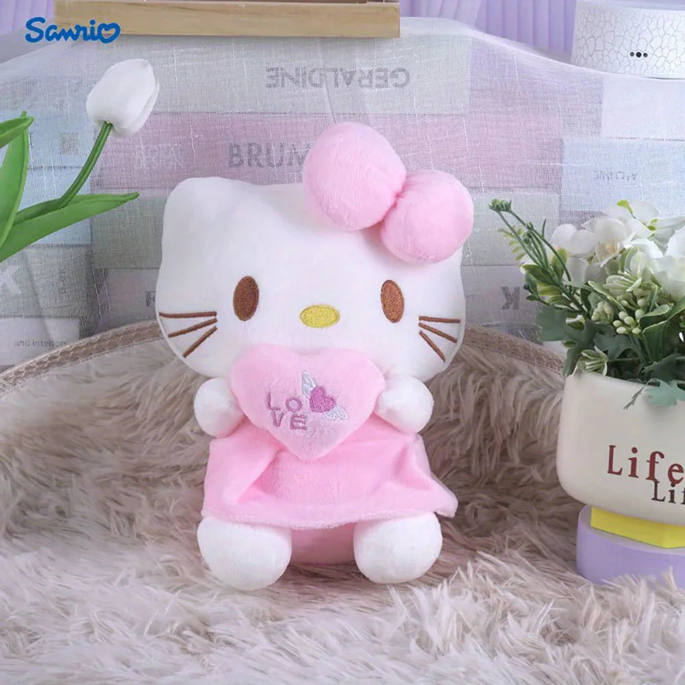 Hello Kitty Doll Toy Heart shape Hug Pink Kitty Cat Cartoon Toy