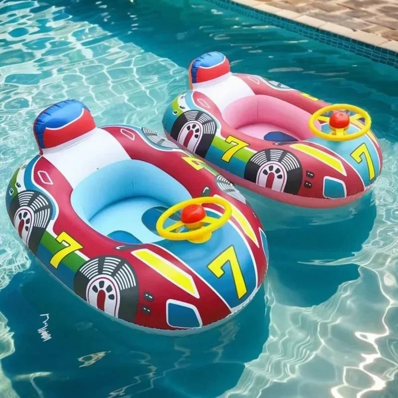 Baby Swimming Ring Pool Inflatable Float Seat Cute Car Summer Swim