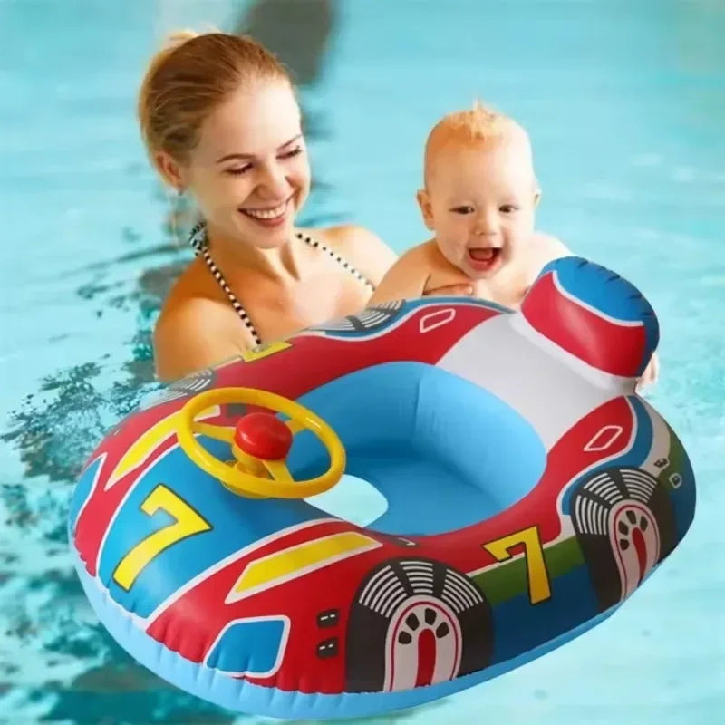 Baby Swimming Ring Pool Inflatable Float Seat Cute Car Summer Swim