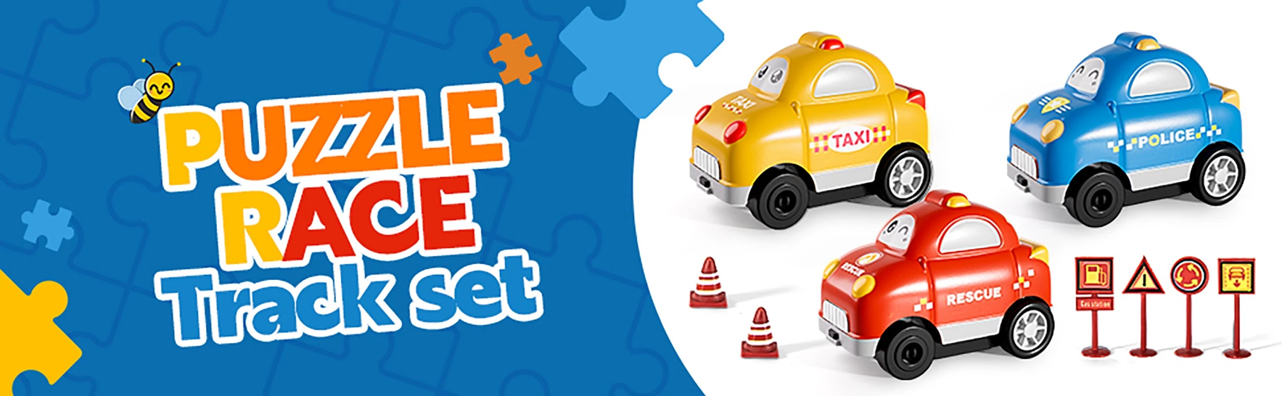 Jigsaw Puzzle Race Track Car Set Toys For Kids Puzzle Birthday Gifts