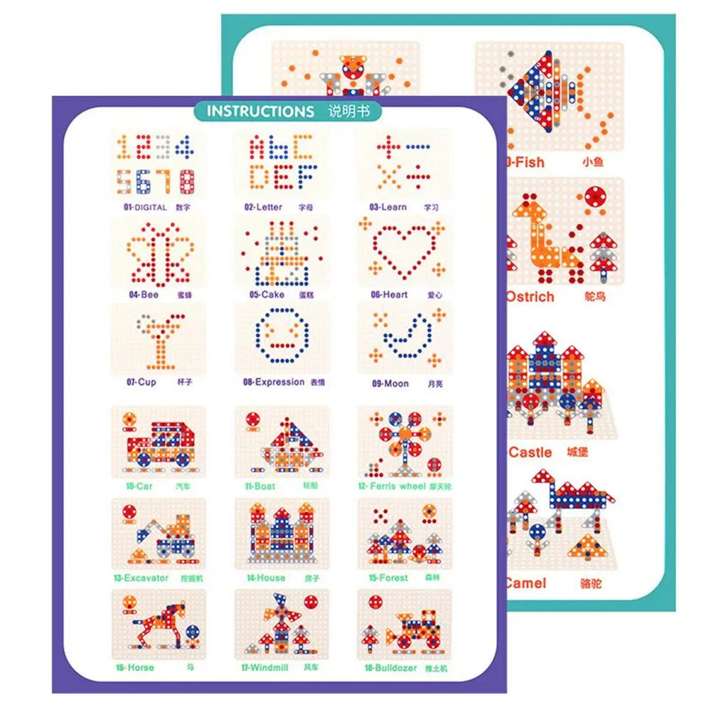 Pretend Play Preschool Children Nut Screw Educational Toys