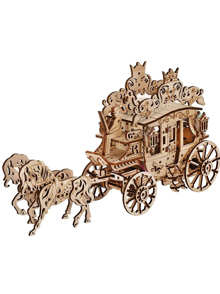 Model DIY 3D Wooden Puzzle Building Block Kits Assembly Toy