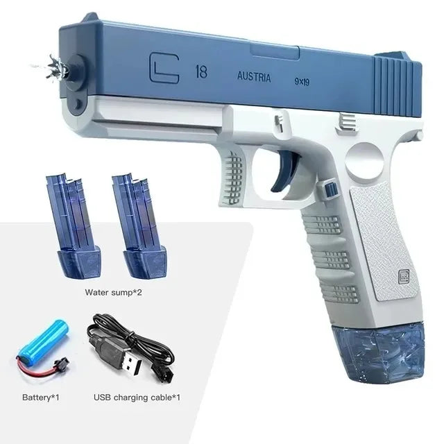 Water Gun Electric Pistol Shooting Toy Full Automatic Summer Shoot Toy