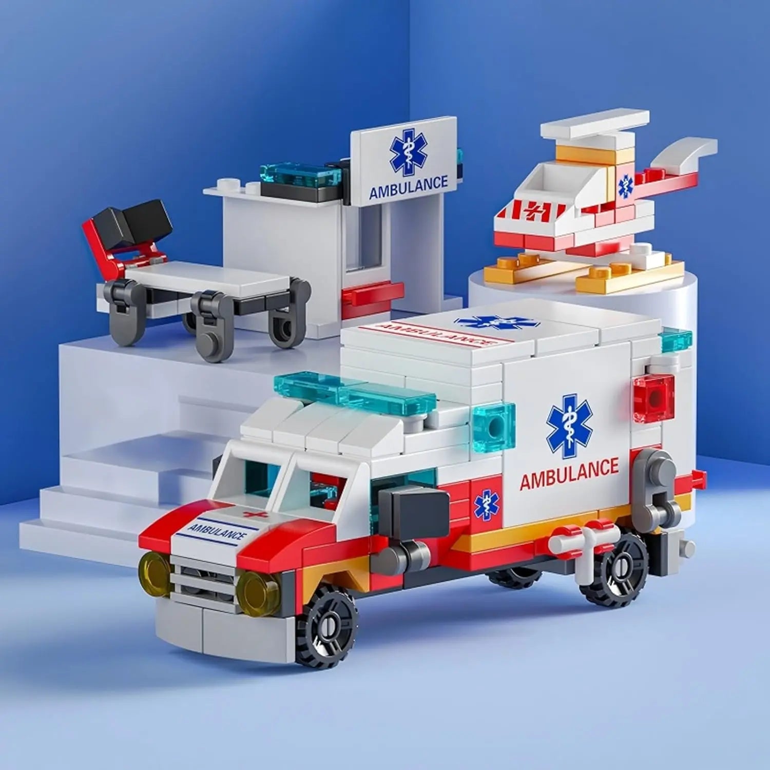 Ambulance Building Blocks ToyEmergency Vehicle Set Toy