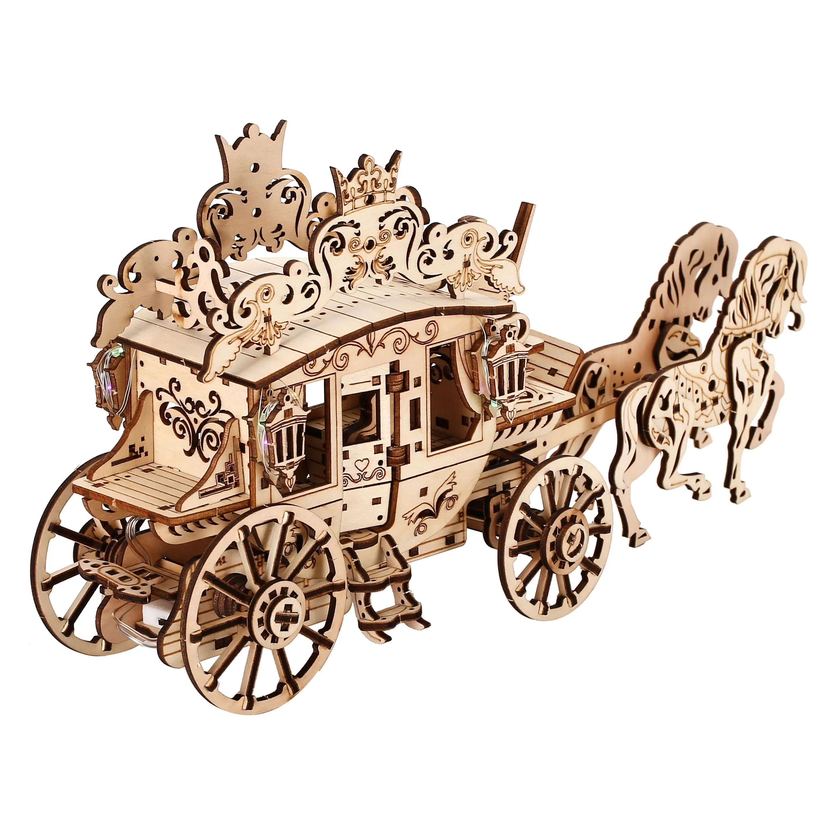 Model DIY 3D Wooden Puzzle Building Block Kits Assembly Toy