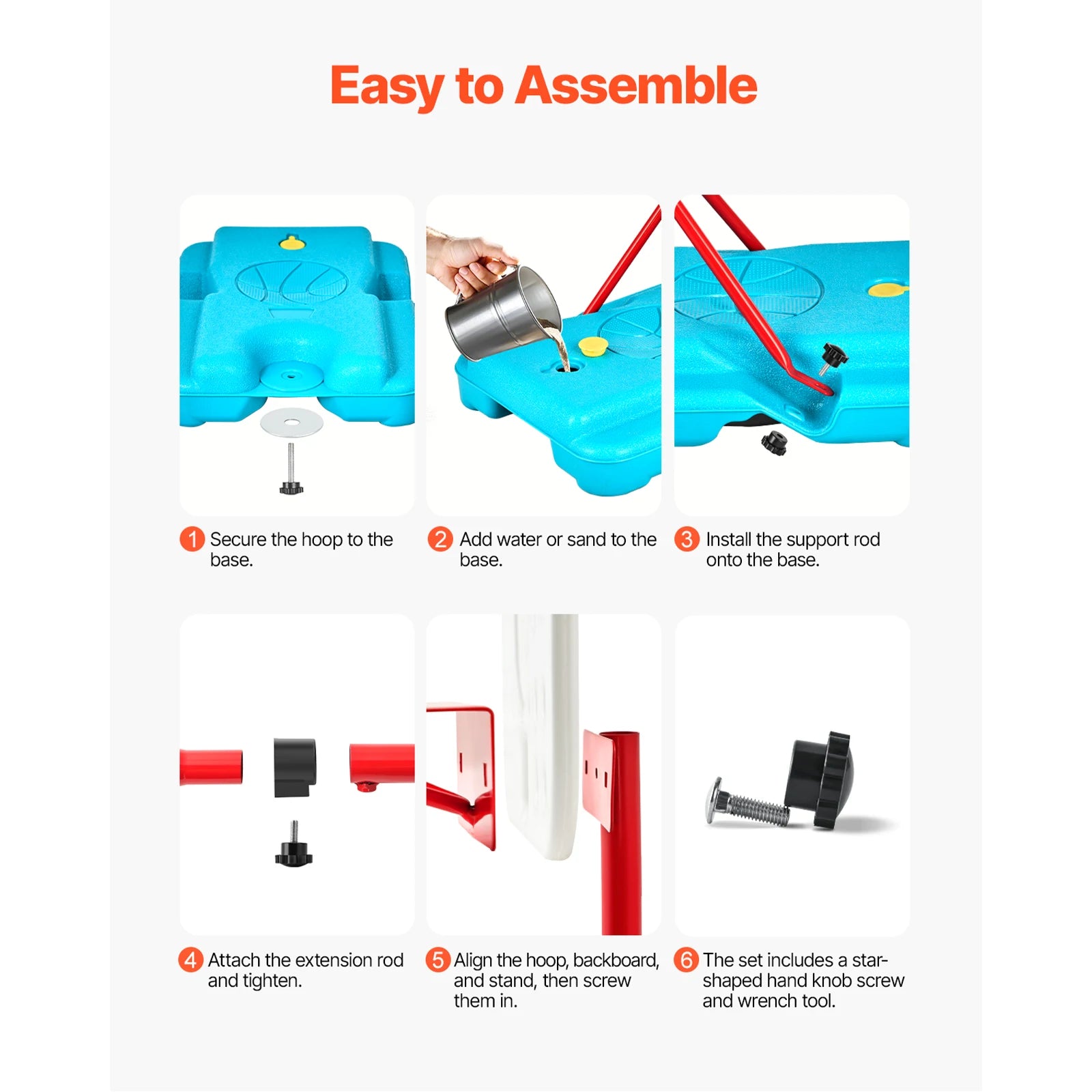 Toddler Adjustable Basketball Hoop 104-190CM Rack for Kids Outdoor