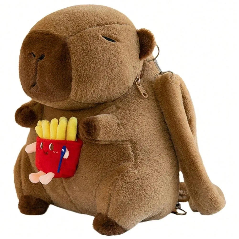 Cute Capybara Plush Backpack for Kids Girls, Cartoon Capybara
