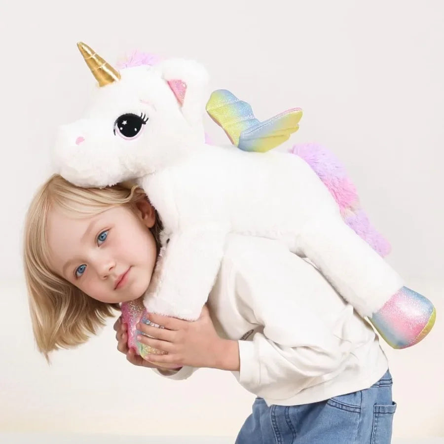 Animal Plush Toy Pillow Cute Soft Giant Unicorn with Rainbow