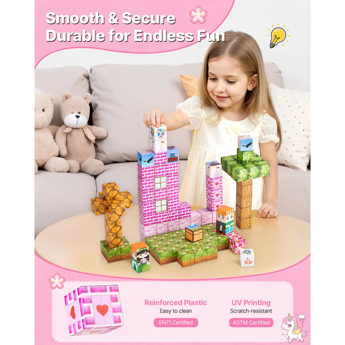 Magnetic Blocks Princess Castle Set Magnetic Building Cubes