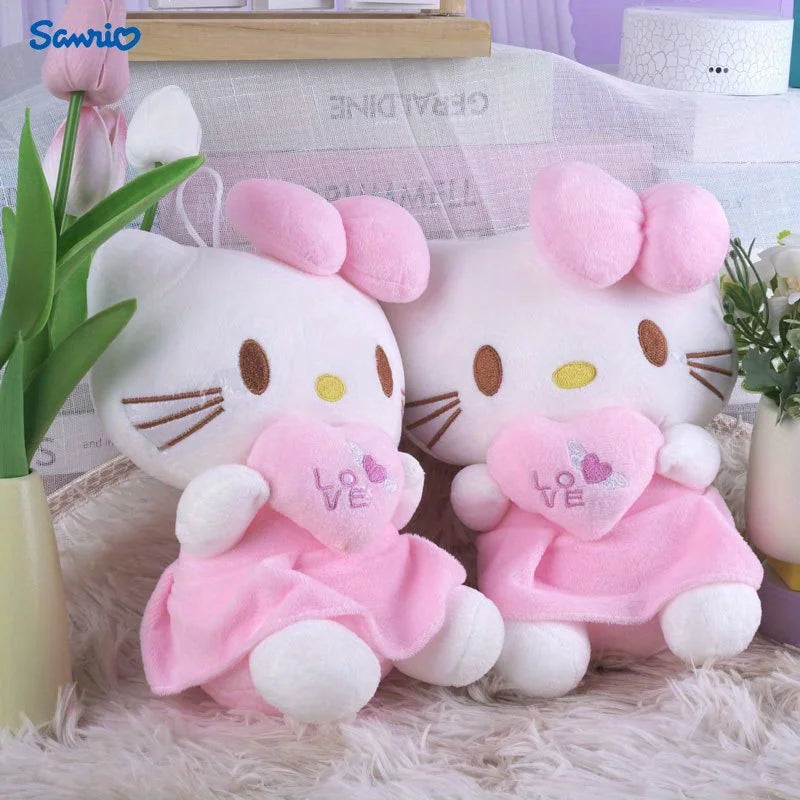 Hello Kitty Doll Toy Heart shape Hug Pink Kitty Cat Cartoon Toy