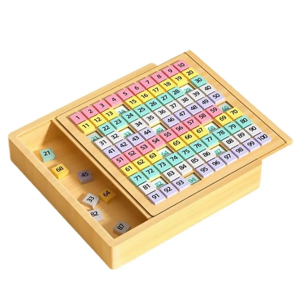 Wooden Sudoku Puzzles Board Game with Drawer 1-100
