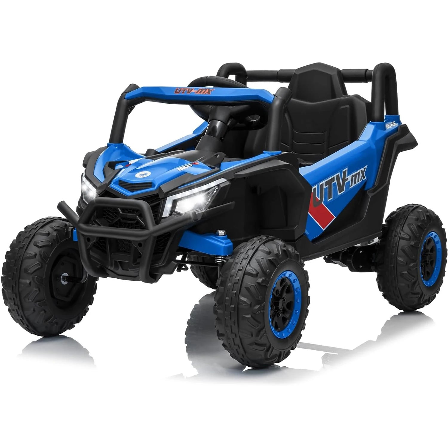 Bluetooth Music LED Lights Kids Ride On Car UTV Truck with RC