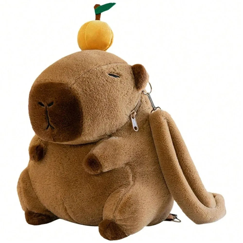 Cute Capybara Plush Backpack for Kids Girls, Cartoon Capybara