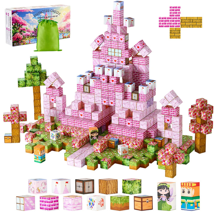 Magnetic Blocks Princess Castle Set Magnetic Building Cubes