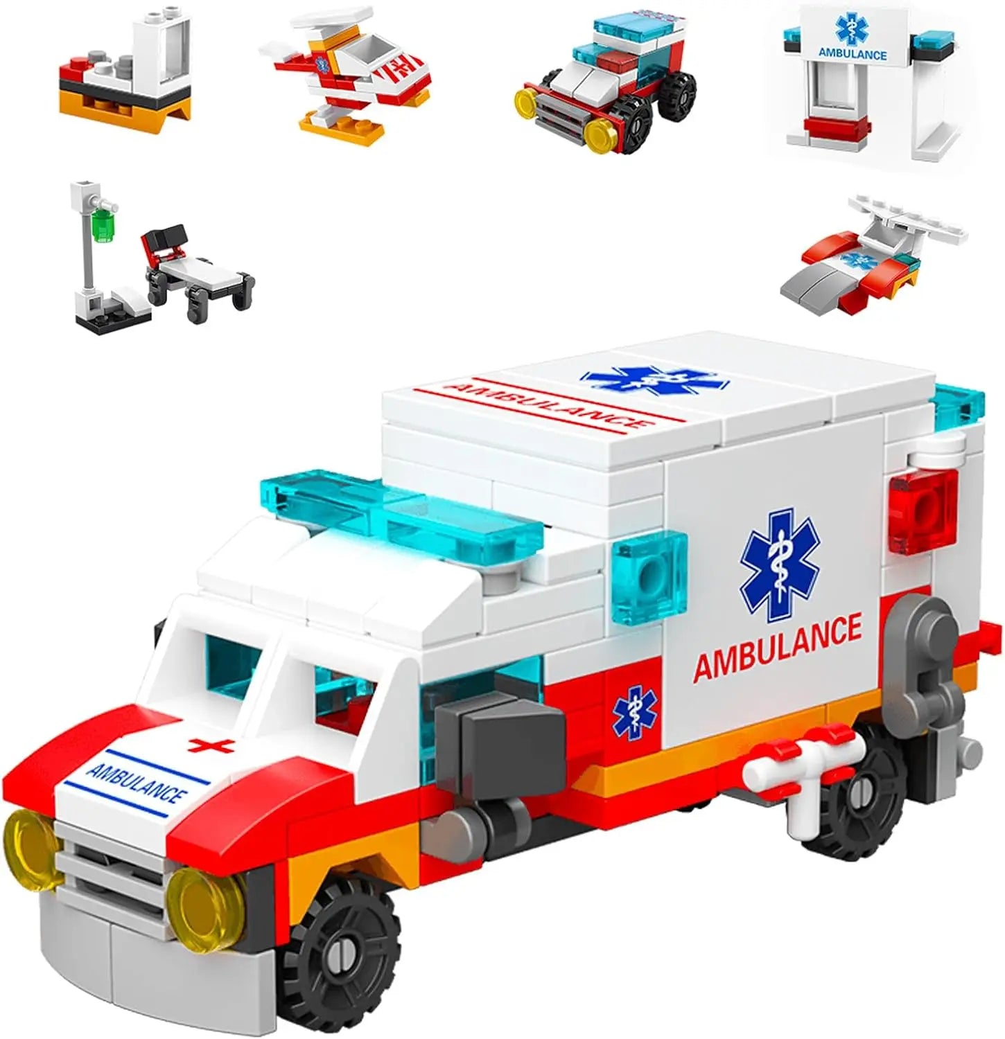 Ambulance Building Blocks ToyEmergency Vehicle Set Toy