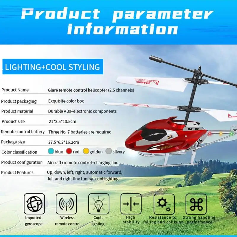 Kids Remote Helicopter With Stable Flight & Easy Remote Contro