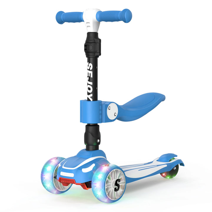 Sejoy Kids Kick Scooter with LED Lighted Wheels Height Wide Deck 3