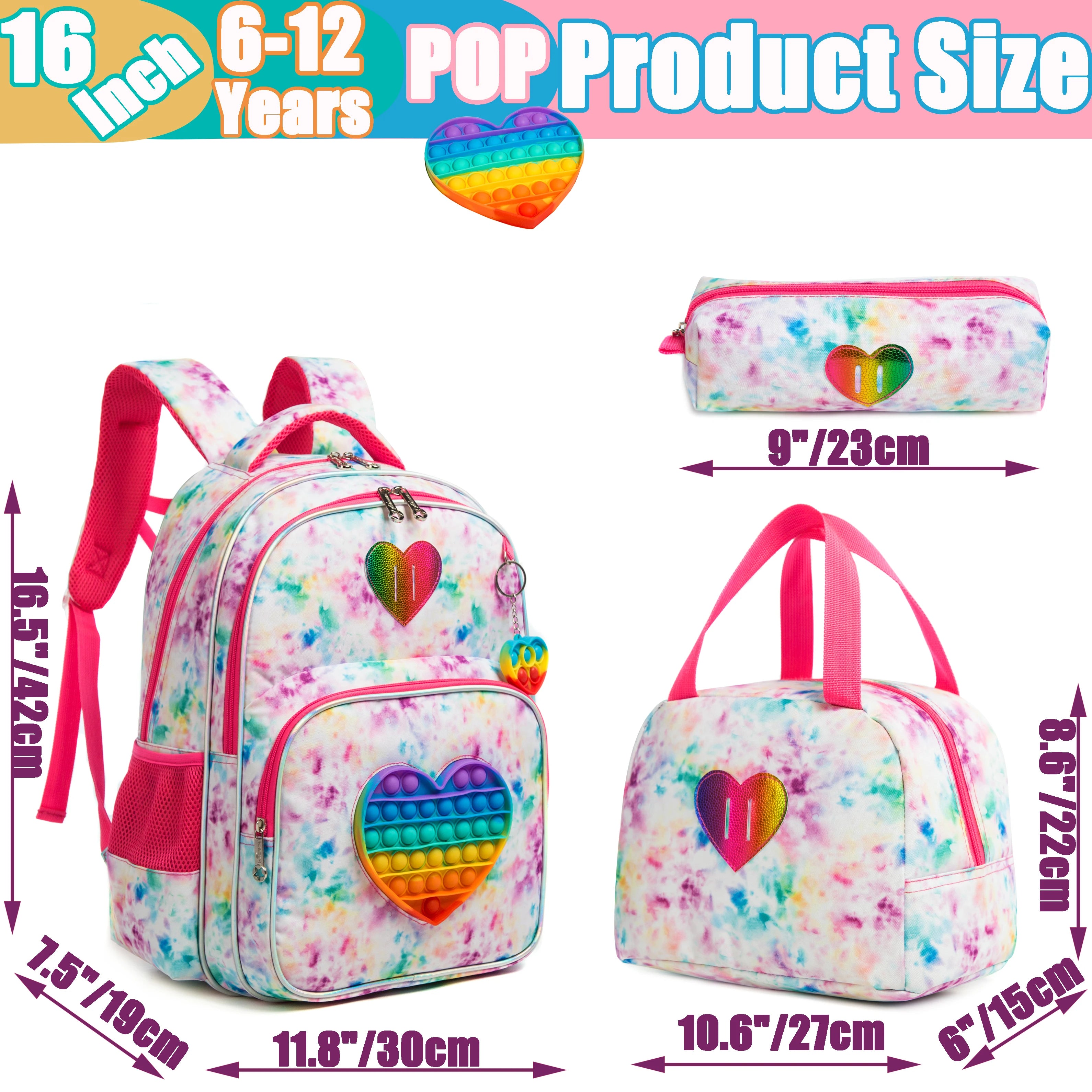 POP Backpack for Girls Kids  Elementary Preschool Student