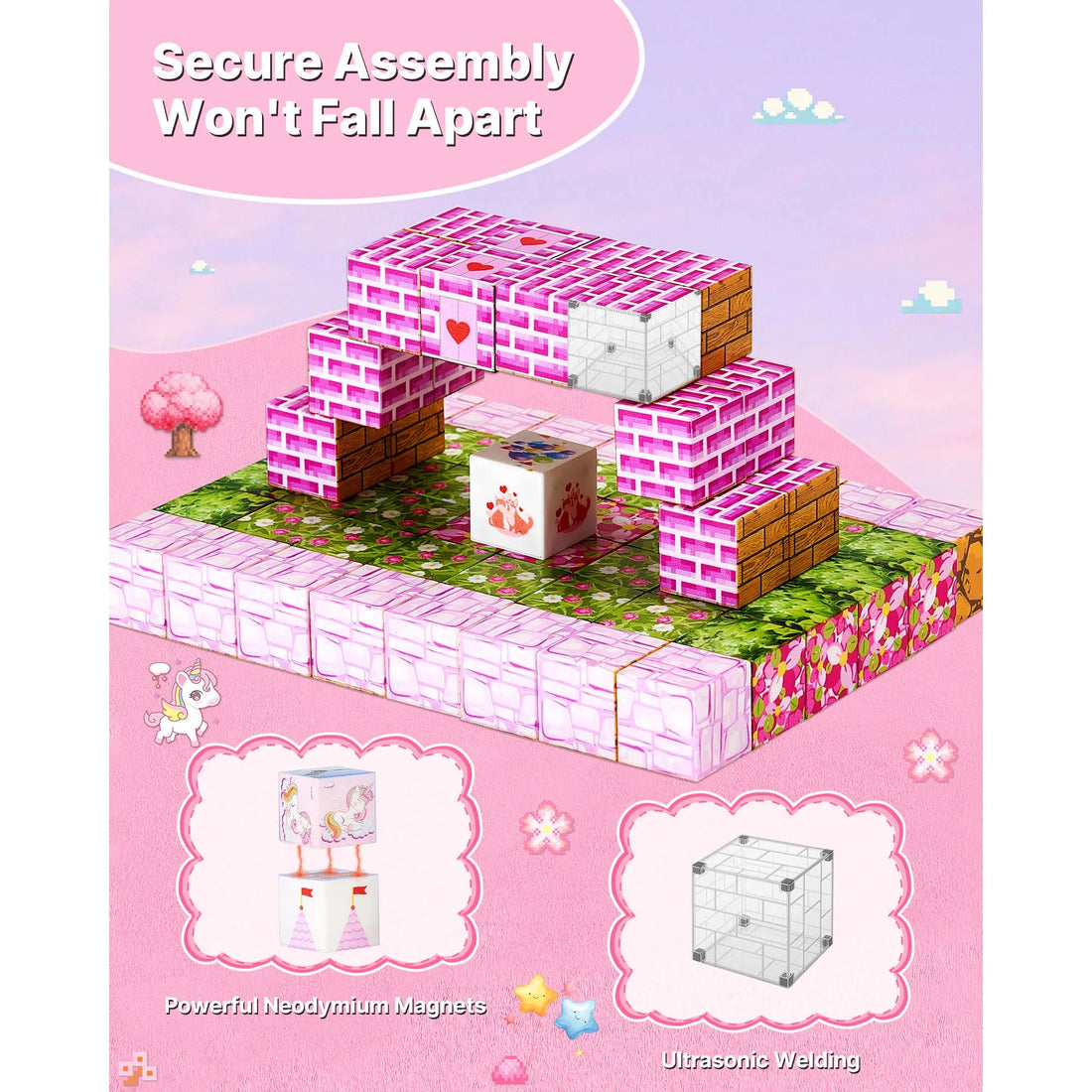 Magnetic Blocks Princess Castle Set Magnetic Building Cubes