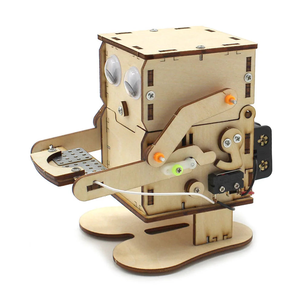 Robot Eating Coin Wood DIY Model Teaching Wooden Kit
