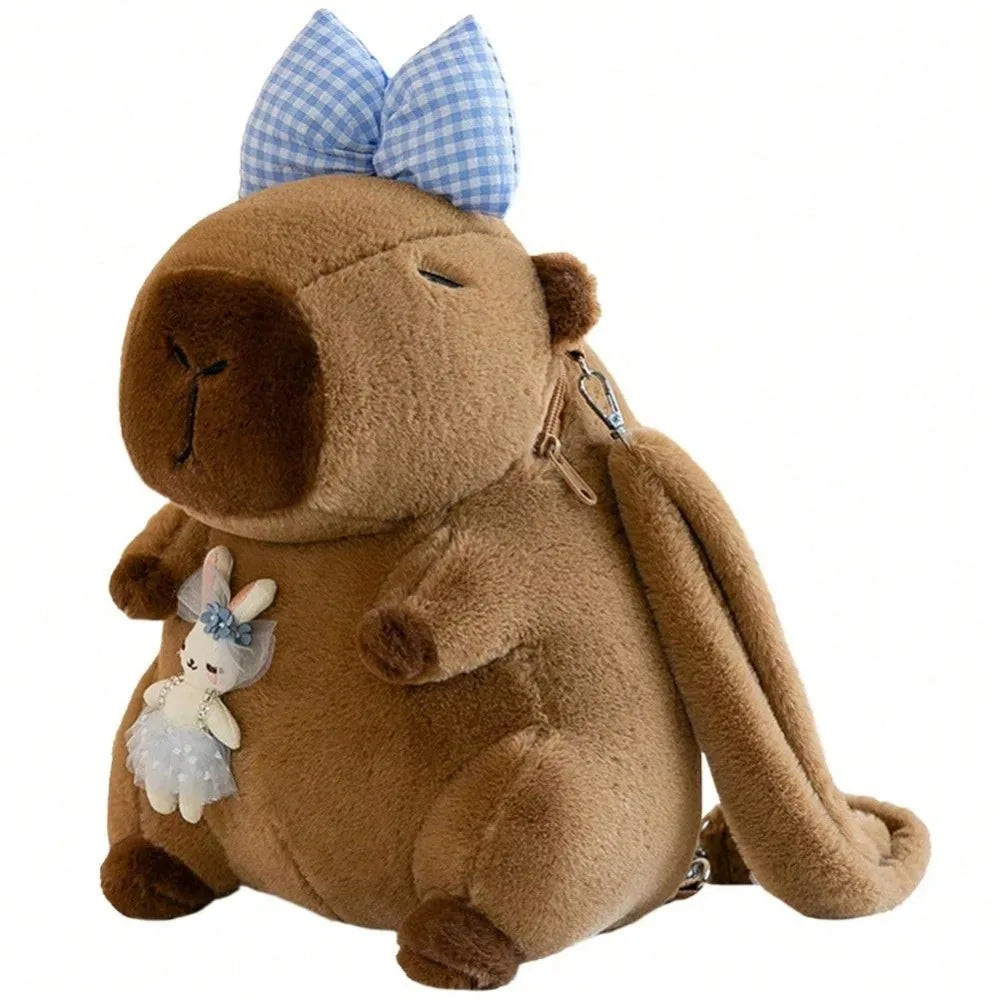 Cute Capybara Plush Backpack for Kids Girls, Cartoon Capybara