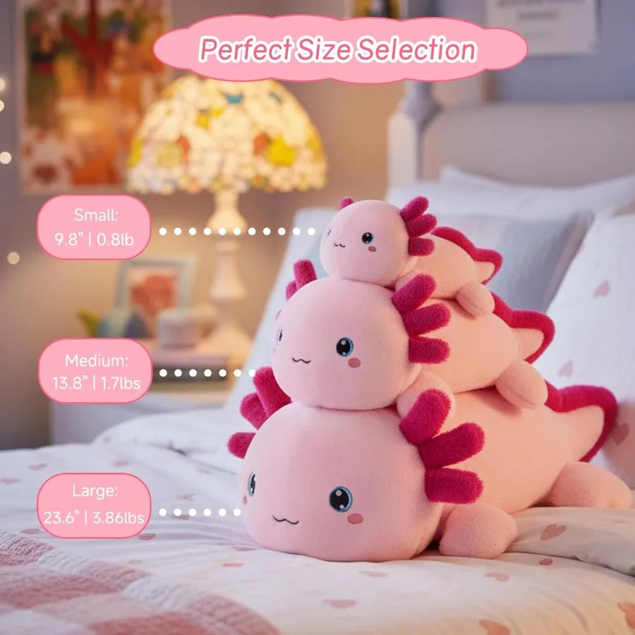 Weighted Stuffed Animal Axolotl Soft Plush Toy Pillow