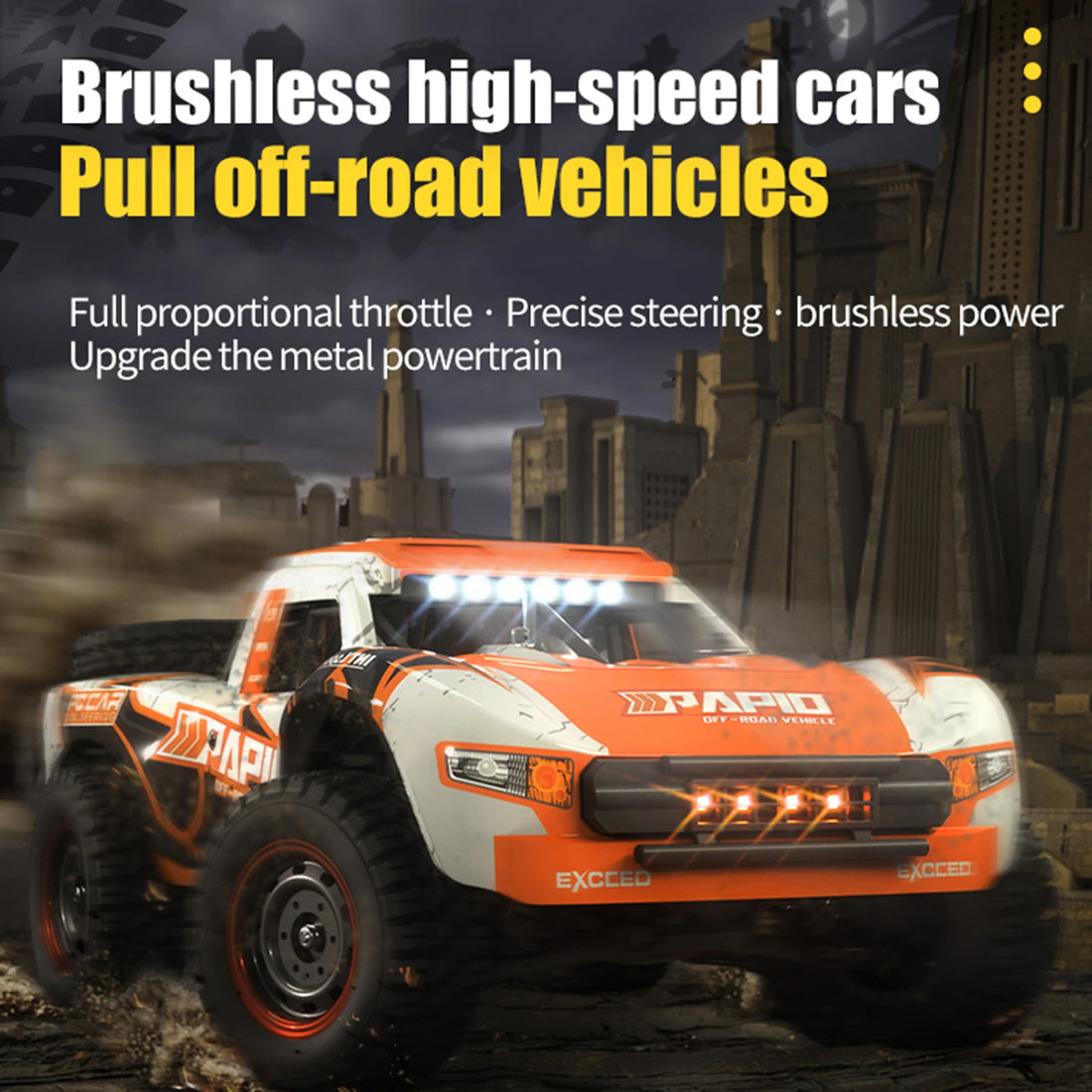 Motor with LED Lights 2.4G Remote Control for Kids Adults