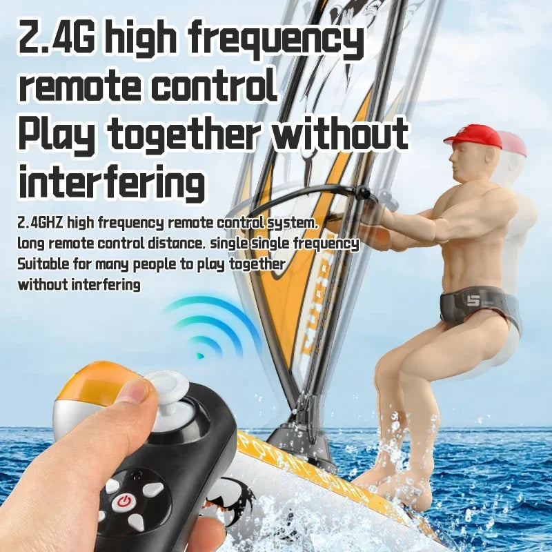 Boat Sailboat Yachting Kayaking Remote Control Sailing Rowing Boat