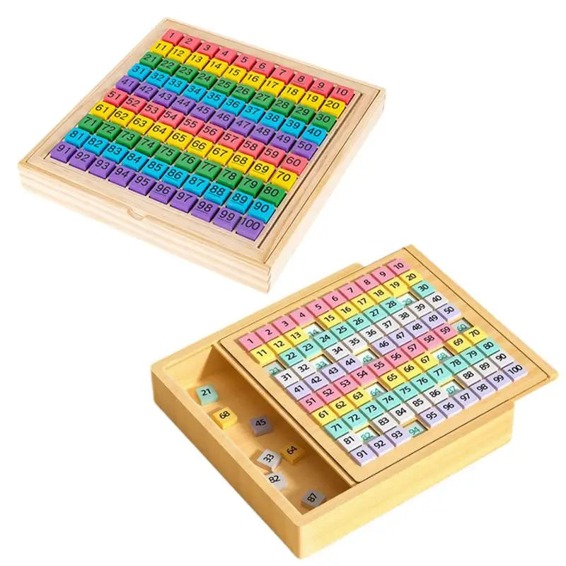 Wooden Sudoku Puzzles Board Game with Drawer 1-100