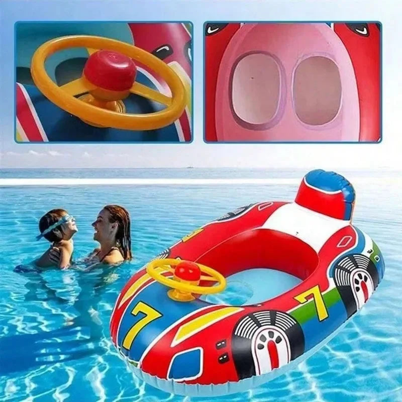 Baby Swimming Ring Pool Inflatable Float Seat Cute Car Summer Swim