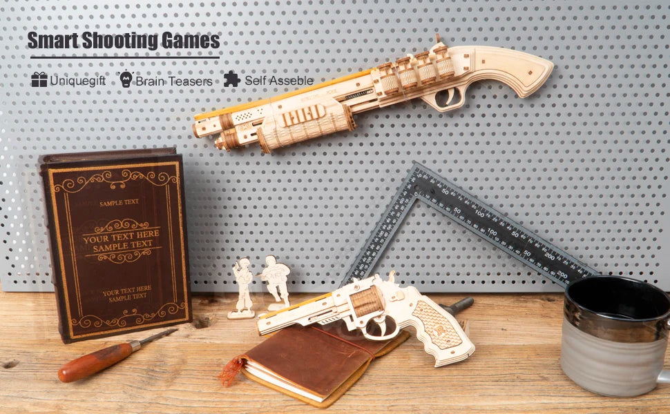 Robotime Rokr Corsac M60 Toy Gun 3D Wooden Puzzle