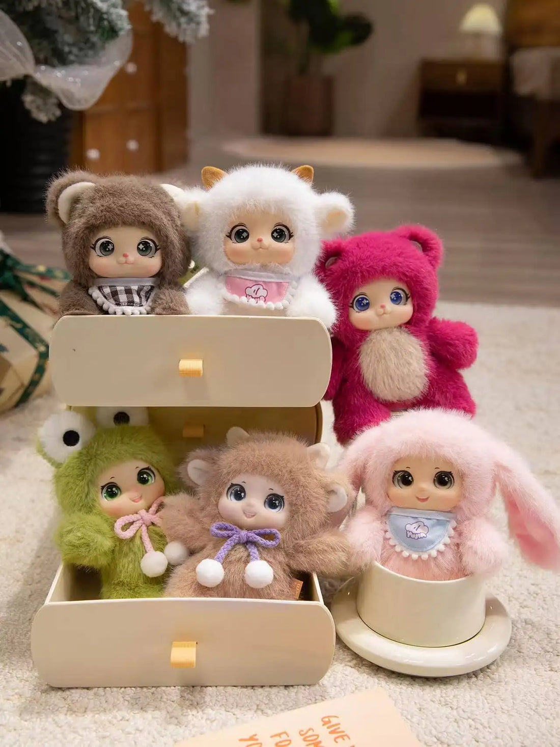 Cute Animals Vinyl Face Plush Toys Animal Toys Pendant Rabbit