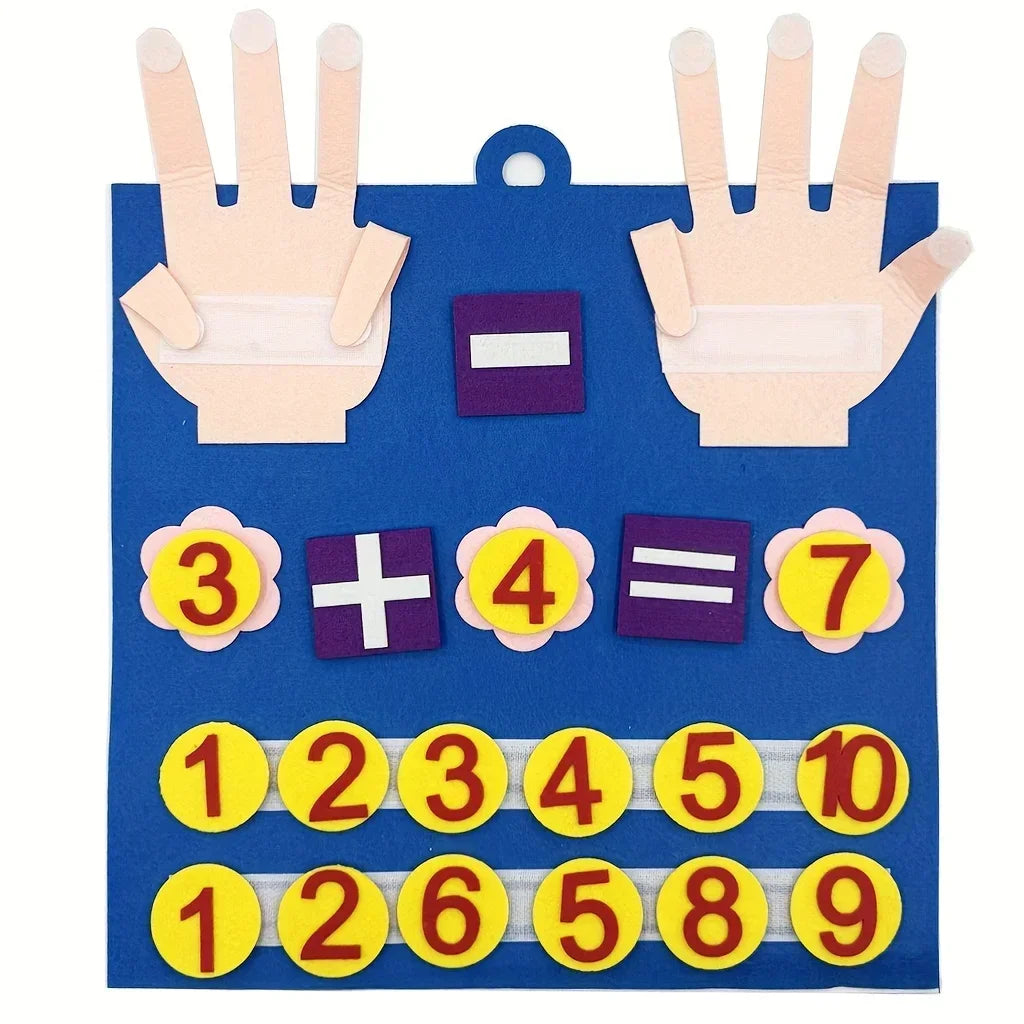Pencil Shape Toys Felt Finger Numbers Math Toy Children