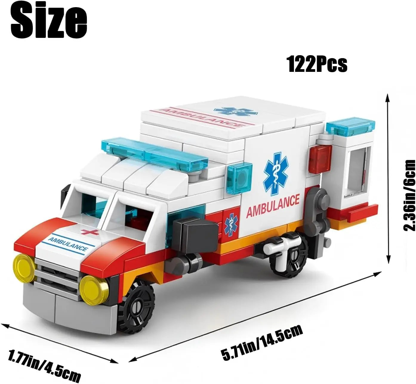 Ambulance Building Blocks ToyEmergency Vehicle Set Toy