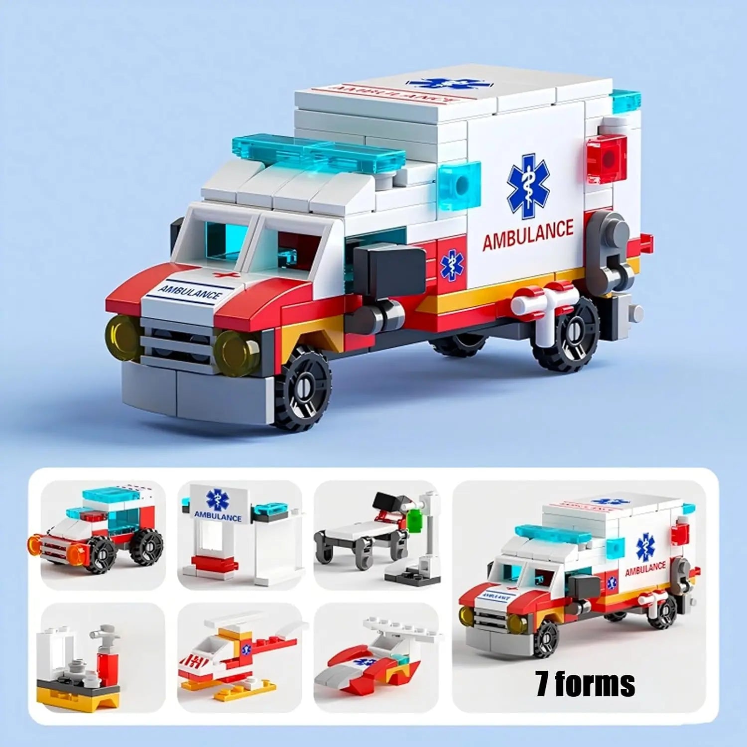 Ambulance Building Blocks ToyEmergency Vehicle Set Toy
