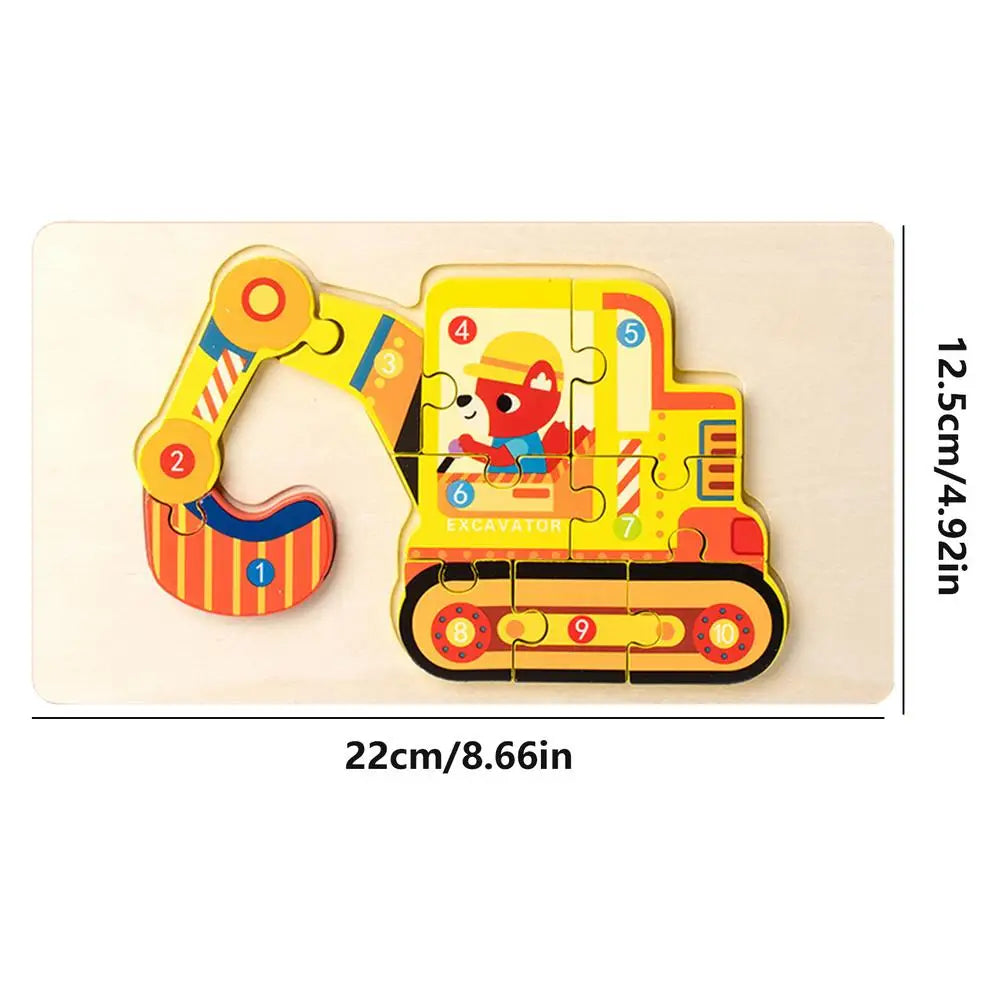 Fire Truck Puzzles Wooden Kids Vehicle Puzzles Toys