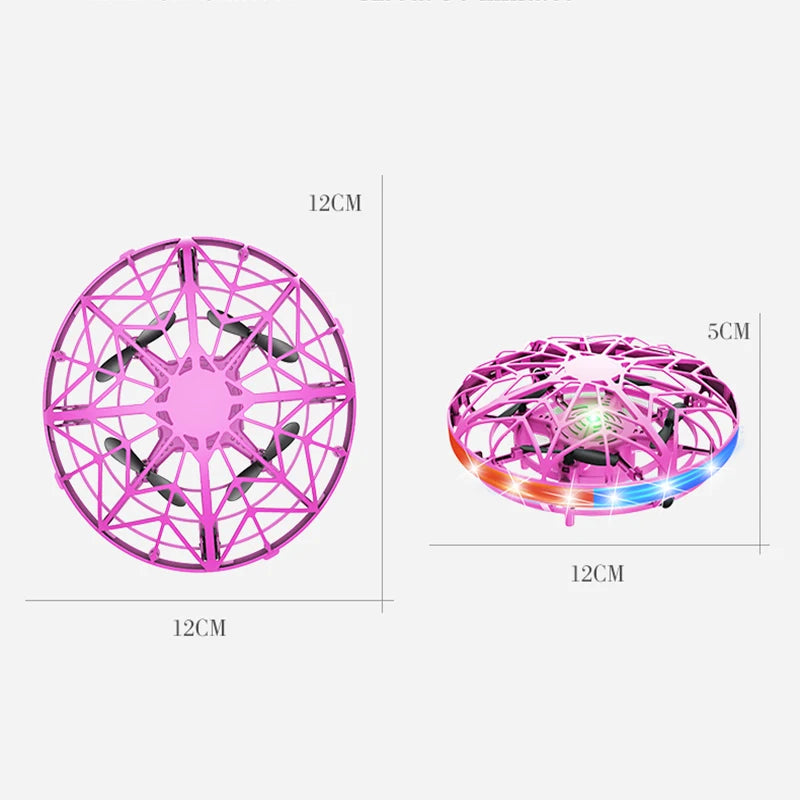 Mini Colorful UFO Drone With LED Light Gesture Sensing Pocket