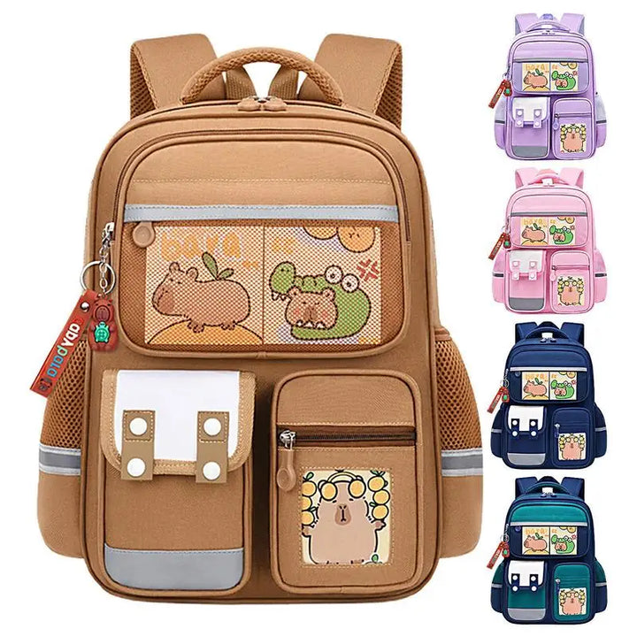Capibara Student Schoolbag, Large capacity Children Backpack