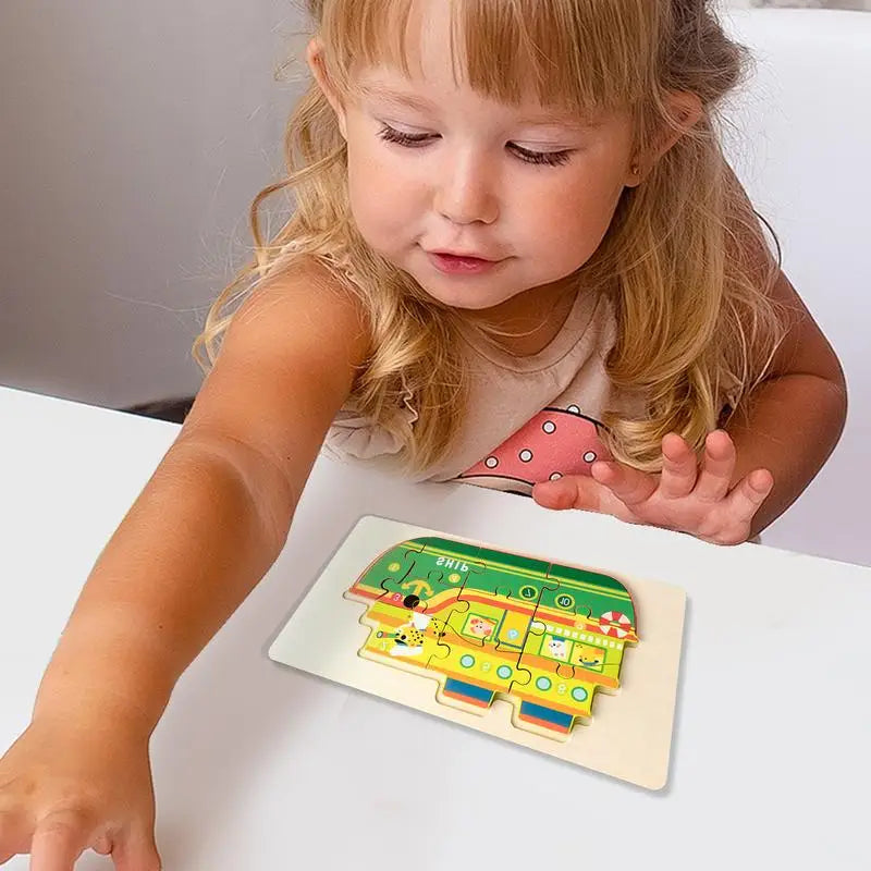 Fire Truck Puzzles Wooden Kids Vehicle Puzzles Toys