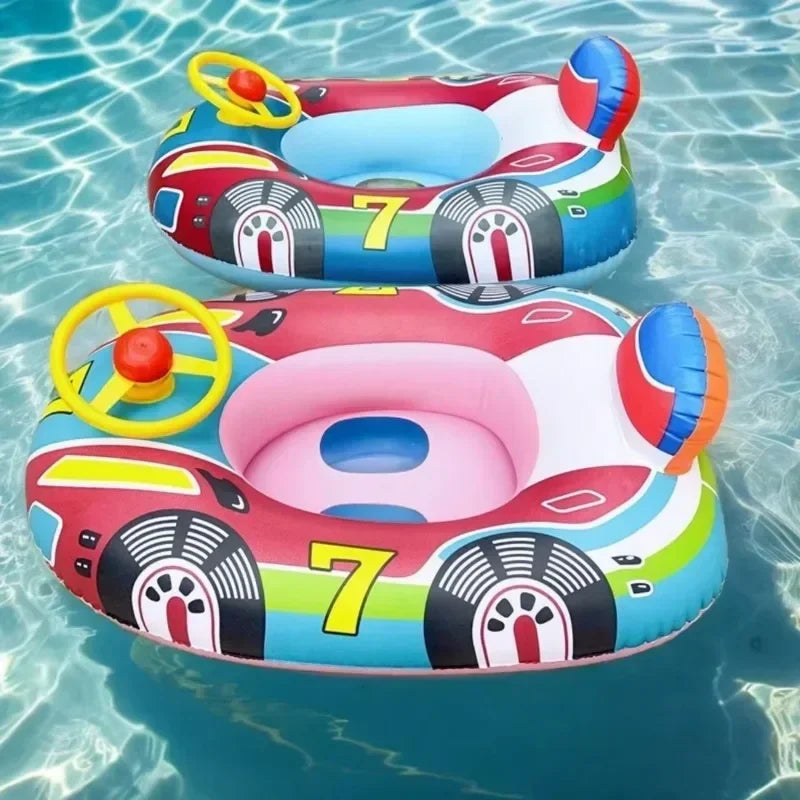Baby Swimming Ring Pool Inflatable Float Seat Cute Car Summer Swim
